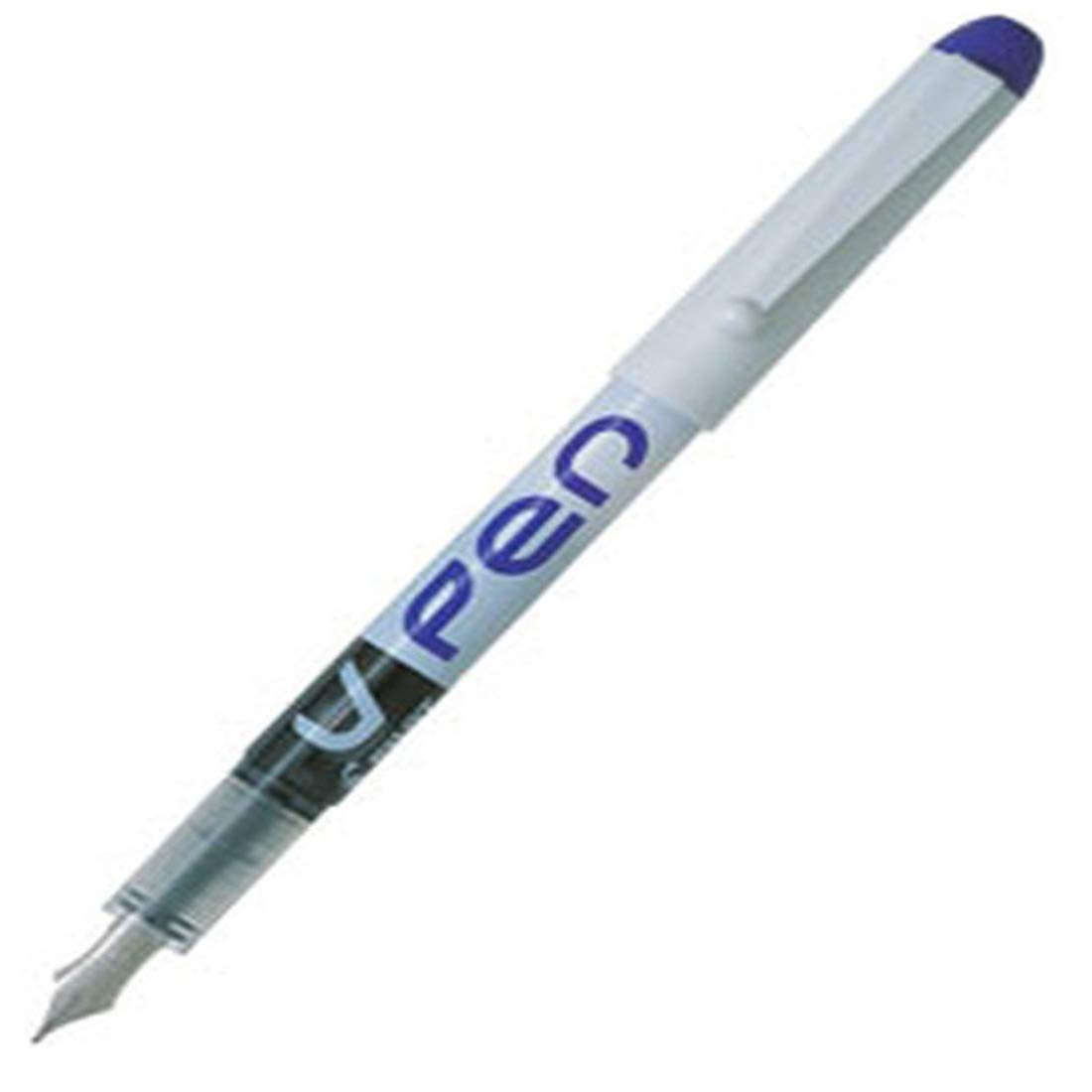Pilot VPen Disposable Fountain Pen Silver Barrel 0.58 mm Tip - Violet, Single Pen — image 1