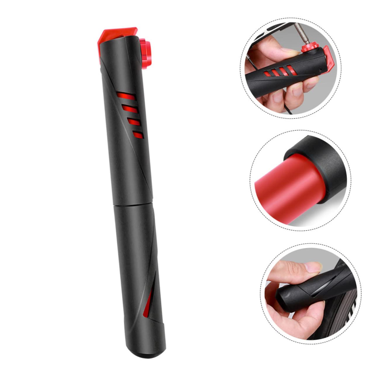 NAMOARLY 1Set Portable Tire Floor Pump Inflator for Bikes Basketballs Footballs Lightweight Design High Pressure Easy to Carry for Outdoor Activities