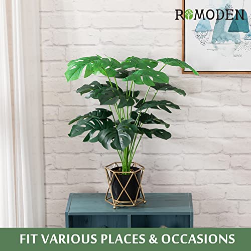 Romoden Artificial Tree, 22'' Monstera Faux Turtle Leaf Plant, Fake Tropical Palm Tree For Home Indoor Outdoor #TOP3