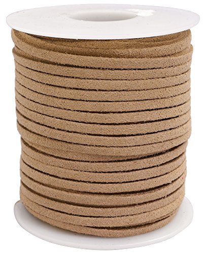 NASKA スウェード紐 約25m巻 合皮 モカ B22