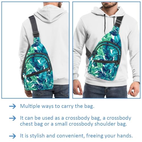 Bolsa de pecho multicolor con cremallera, mochila cruzada espaciosa de 6 bolsillos 2