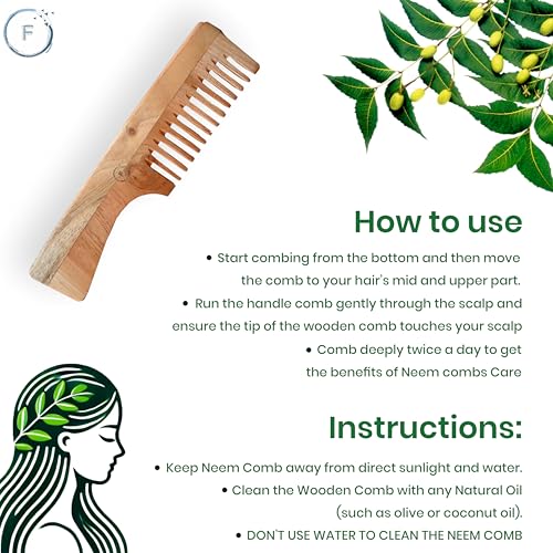 Peine de Madera Neem para Mujeres y Hombres miniatura 5