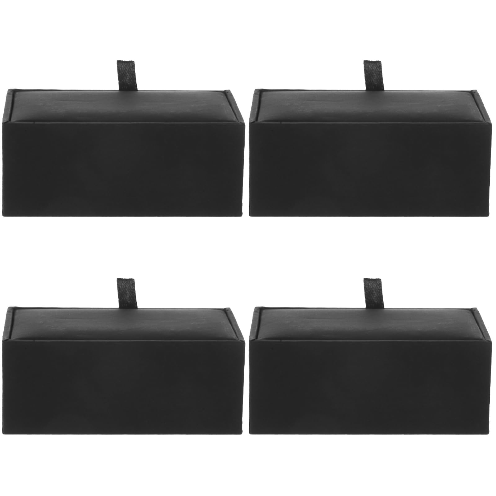 PRETYZOOM4pcs Box Leather Cufflink Box Cufflinks Display Case Empty Storage Boxes Jewelry Boxes Empty Case Jewelry Case Portable Organizer Decorative Present Boxes Man Display Box