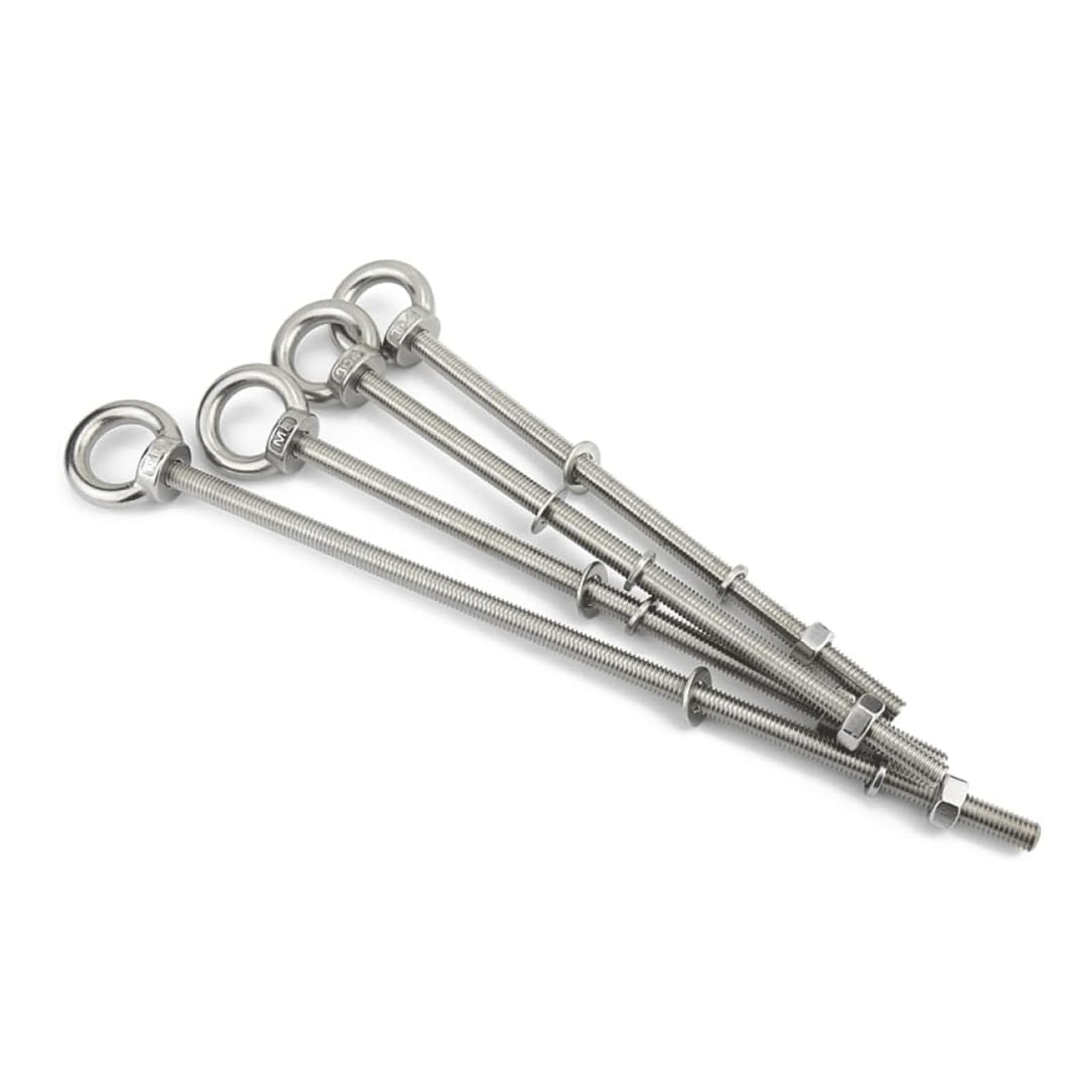 Cáncamo con tuerca, Tuerca de elevación 1 UDS-14 Uds M5 M6 M8 tornillo de tuerca 304 e perno ojo de pez agujero deslizante tornillo cáncamo duradero(M5x80mm)