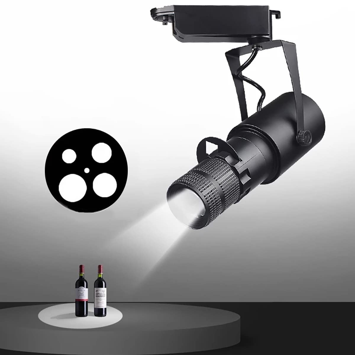 LED Pinspot Light, Theater Stage Zoom Spotlights, 20W/30W LED Track Light Zoom Spotlight, KTV Bar Restaurant Cafe Background Spot Lighting,30W/A-3000K