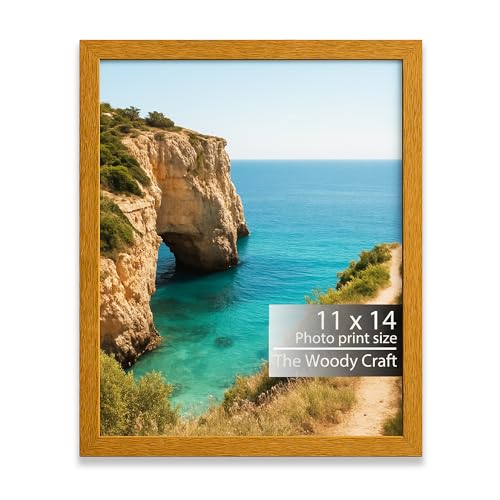 Image of 11x14 Photo Frame | Orange Photo Frame For Wall For An Energizing Look | Wall Photo Frames For Home Decoration | Wooden Frame With Classic Charm | Birthday Photo Frames With Lasting Quality