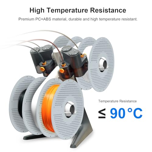 NextShapes Wiederverwendbare Filamentspule, Abnehmbar, Hochfeste und Temperaturbeständige ABS Hohl Refilament Spule für PLA, PETG, Passend für die Meisten 3D Filamente A1/P1S/X1/P1P (Grau, 1 Pack)