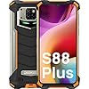 DOOGEE-S88-Plus-Official-Rugged-Smartphone-Unlocked10000mAh-Battery-48MP-Triple-Camera-Waterproof-Smartphone-8GB-128GB-Android-100-IP68IP69K-Unlocked-Cell-Phone-4G-2021-Orange DOOGEE Rugged Smartphone, S88 Plus (Official), 10000mAh Battery, 8GB +128GB Unlocked Cell Phone, 48MP Triple Camera, IP68 Waterproof Smartphone, 4G / Android 10.0 / NFC 2021 (Orange)