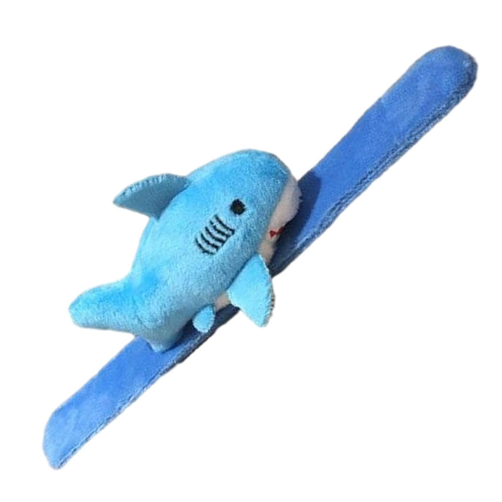 HMLTD Pulsera de bofetada de Animal de Abrazo,Pulsera de bofetada con diseño de Animales de Peluche - Pulsera de bofetada de tiburón de Peluche Suave y Agradable para la Piel
