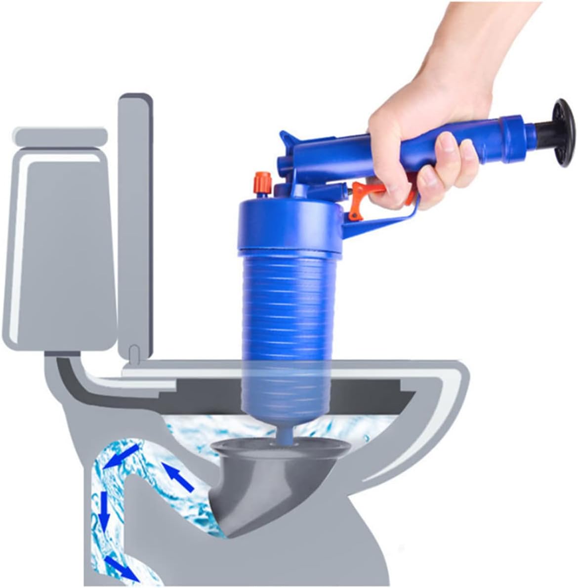 Drain Plunger Toilet Plunger Kitchen Sink Sewer Dredge Cleaning Tool for Kitchen Bathroom Bathtub, Dredge Pipe, Sewer Drain Blaster Drain Cleaner