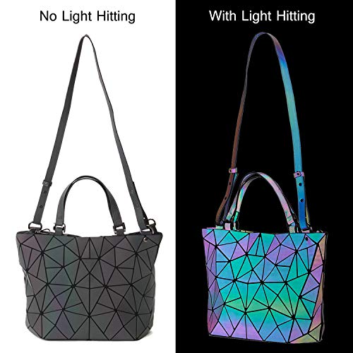 Harlermoon-Geometric-Holographic-Luminous-Reflective-Purse-Large-Top-handle-Handbags-with-Zipper-Closure-Boston-Bag-for-Women