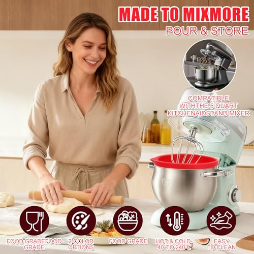 Forros de silicona SelfTek para cocinar y hornear con batidoras de 5 cuartos 5