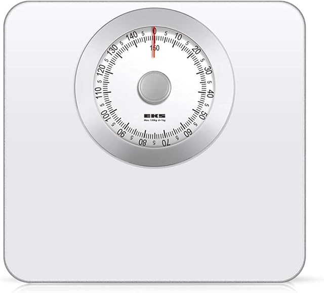 IVQAPP Mechanical Bathroom Scales  Retro White Black Accurate Weighing Easy To Read Analogue Dial Sturdy Metal Platform No Buttons Or Batteries (Color : White)