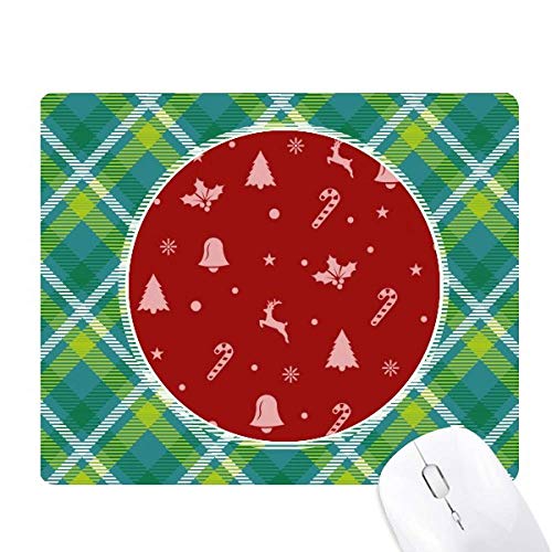 Tapis de souris Noël flocon contre la fatigue du poignet | Grand modèle vert pixel