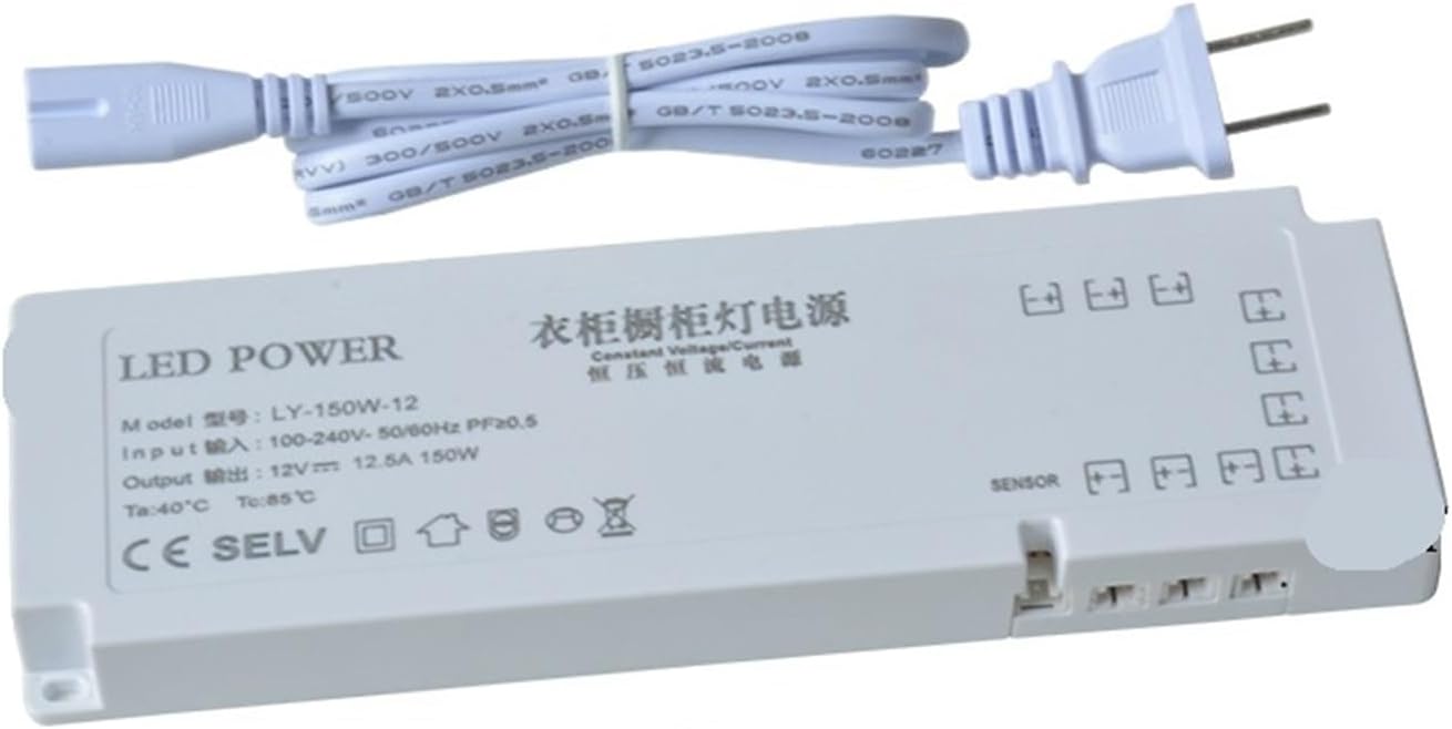 Cabinet Light Dedicated Power Supply 12V Interface Light with Induction Switch Ultra-Thin Transformer 24v Wardrobe(24v 36w)