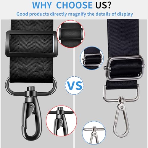 Image of ZINMARK Shoulder Strap 79 inch with Cushion and Double Adjustable Buckles and Metal Hooks for Briefcase Bag, Luggage Bag and More