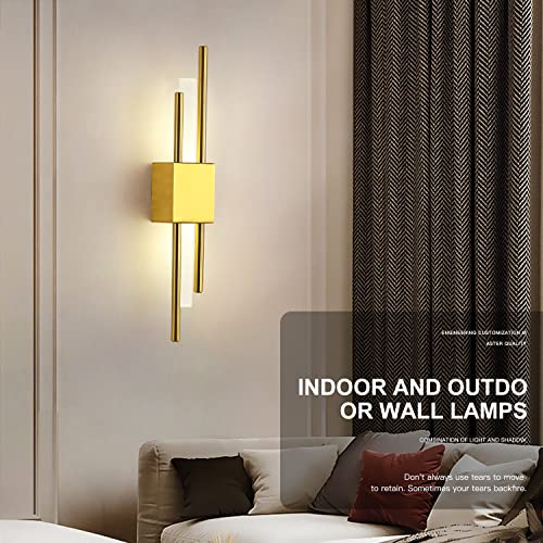 Sxtiger Modern LED Wall Light Indoor Lighting, 50CM LED Acrylic Gold Wall Sconce Lamp, Warm White 4000K - Image 2