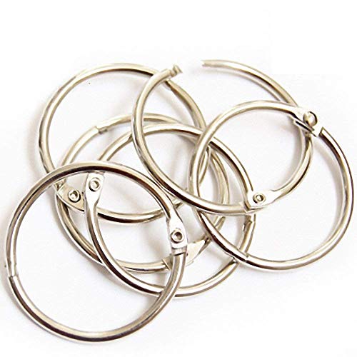 Image of DEZIINE�Loose Leaf Binder Ring Key Chain Key Rings Card Ring Stainless Steel � (25mm - 100pcs).