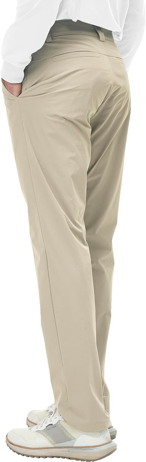 Surenow Mens Golf Pants Quick Dry Lightweight Slacks Stretch Work Casual Pants 30"/32"/34" Travel Trousers with Multi Pockets - Image 2
