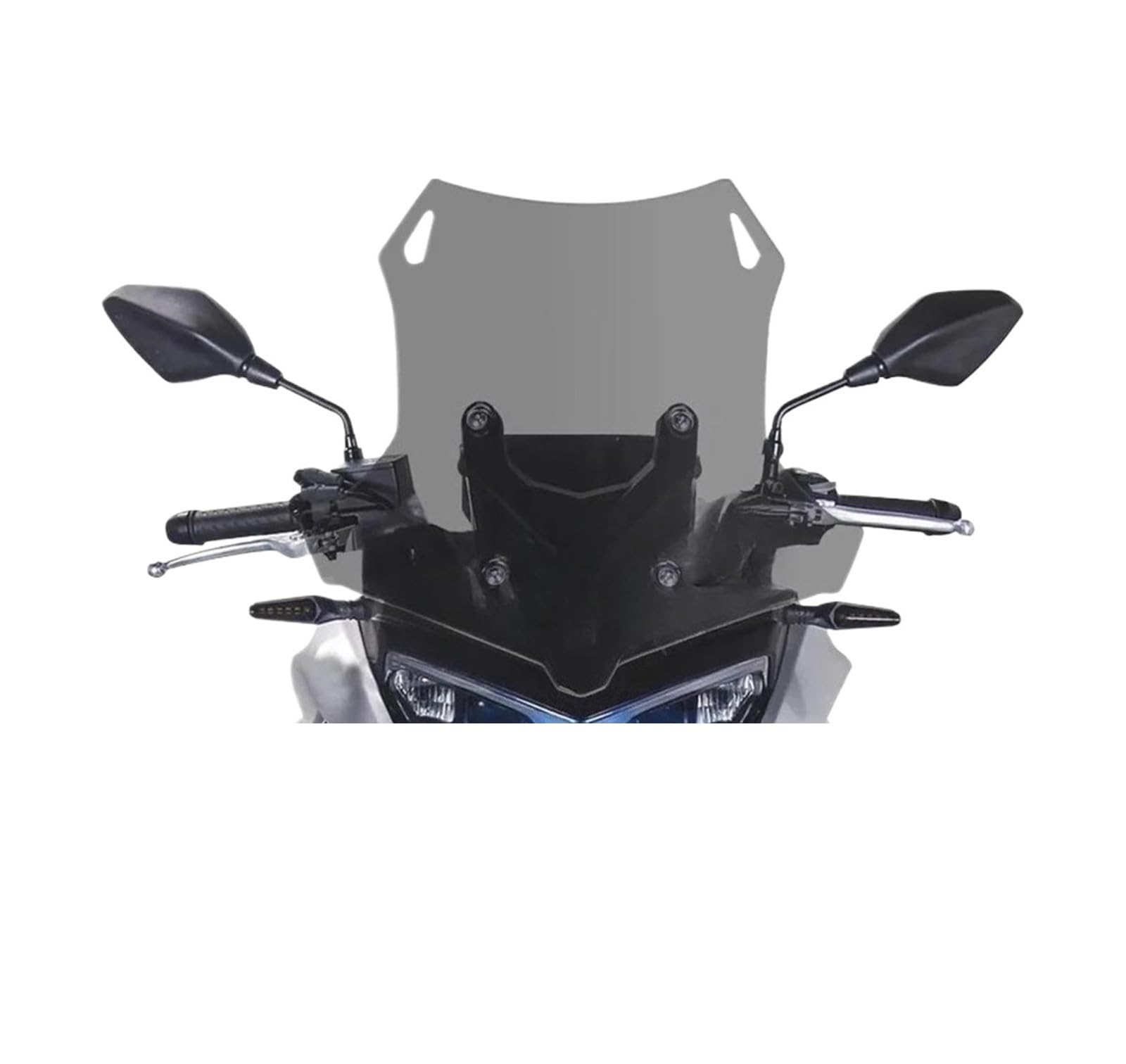 Parabrisas Delantero Motocicleta para VOGE para DS625X DS 625X para 625DSX Modificación De Parabrisas Deflector De Parabrisas De Motocicleta Aumentado Y Ensanchado (46cm Smoke Gray)