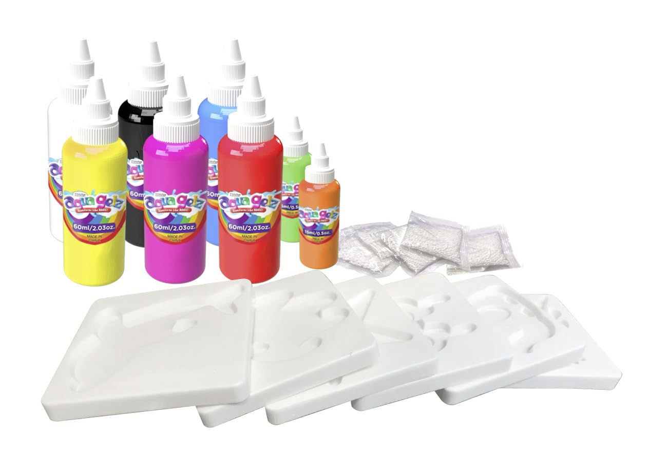 Simba Aqua Gelz Kit Créatif 7 Flacons - Créez Des Figurines 3D Magiques Dès 8 Ans