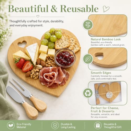 Set de 6 Tablas de Queso en Forma de Corazón miniatura 4