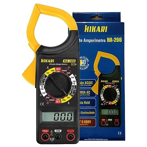 Alicate Amperímetro Digital HA-266 - Hikari - 21N032 mede tensão AC/DC, Corrente AC, Continuidade