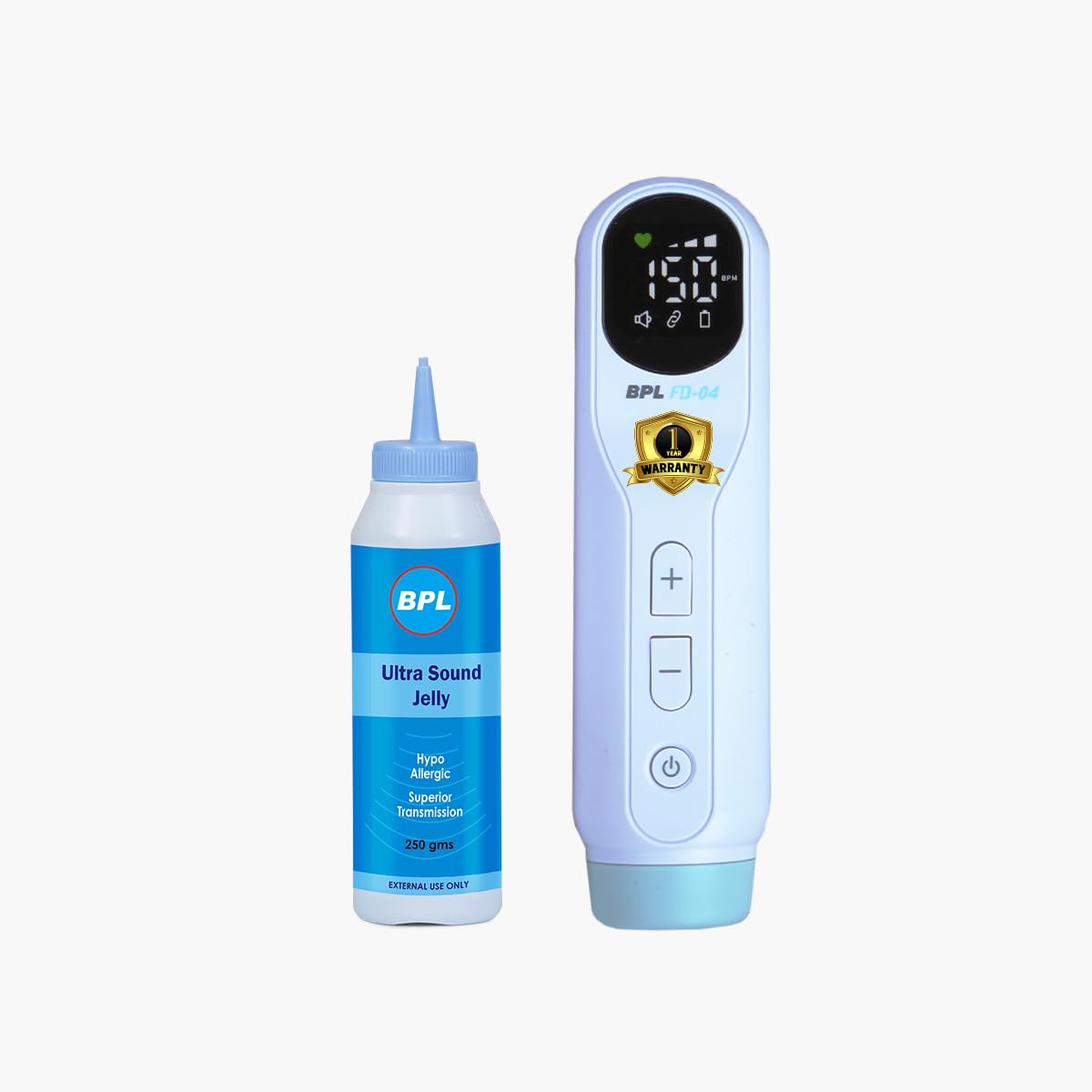 BPL Medical Technologies FD-04 Fetal Doppler with Ultrasound Gel|Pulse Wave Technology|Heartbeat Detection Machine for Home and Clinic Use - White 4