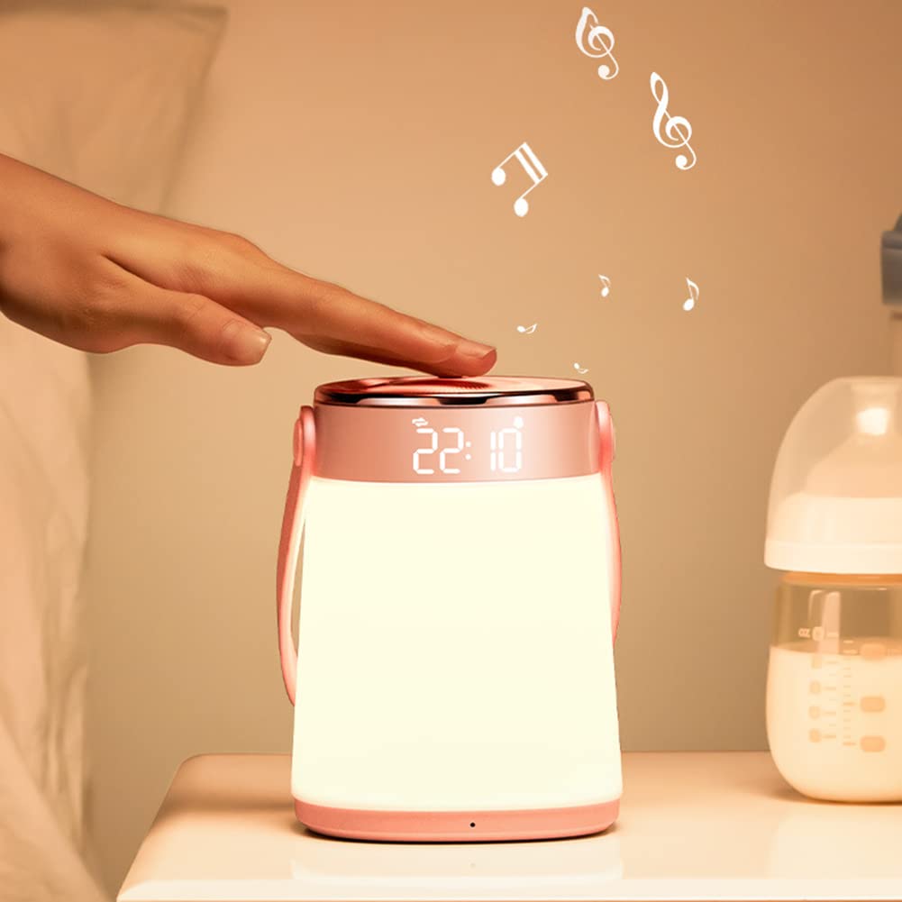 Comodino Luce Notturna Ampia Gamma Di Applicazioni Per La Camera Del Bambino, Luce Notturna Con Sveglia, Lampada Ricaricabile USB Per Camera