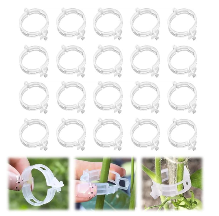 Plant Support Clips Reusable Garden Clips, 2025 Upgrade Secured Plastic Plant Clips for Climbing Plant Outdoor, Tomato Trellis Clips Garden Plants