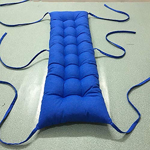 Chaise longue pliante d'extérieur bleue 50 x 150 cm avec coussin de jardin rembourré