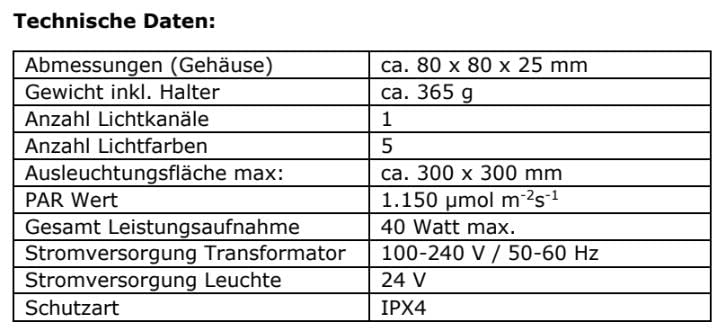 Aqua Medic Qube 40, LED-Spot zur Beleuchtung von Meerwasseraquarien