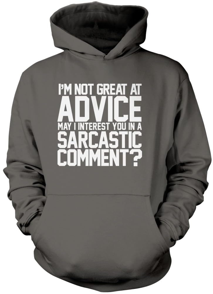 Hotscamp Unisex Kids Grey I'm Not Great At Advice Can I Interest You In A Sarcastic Comment? Kids Hoodie - 12-13 Years