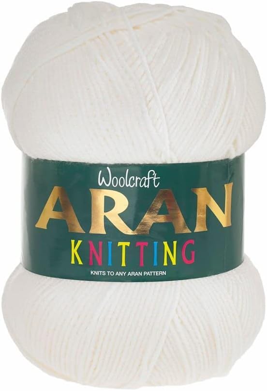 Woolcraft Aran 400g Premium Acrylic Yarn (White 176)