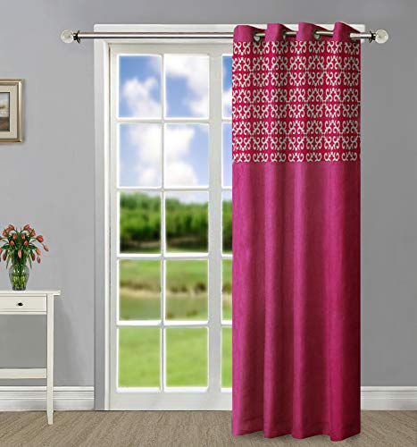 Image of Home Candy Stylish Dual Panel Pink Door Curtain