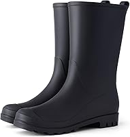 Asgard Women's Mid-Calf Waterproof Rain Boots - Wide Calf Fit, Non-Slip Sole for Gardening, Fishing & Outdoor Adventures