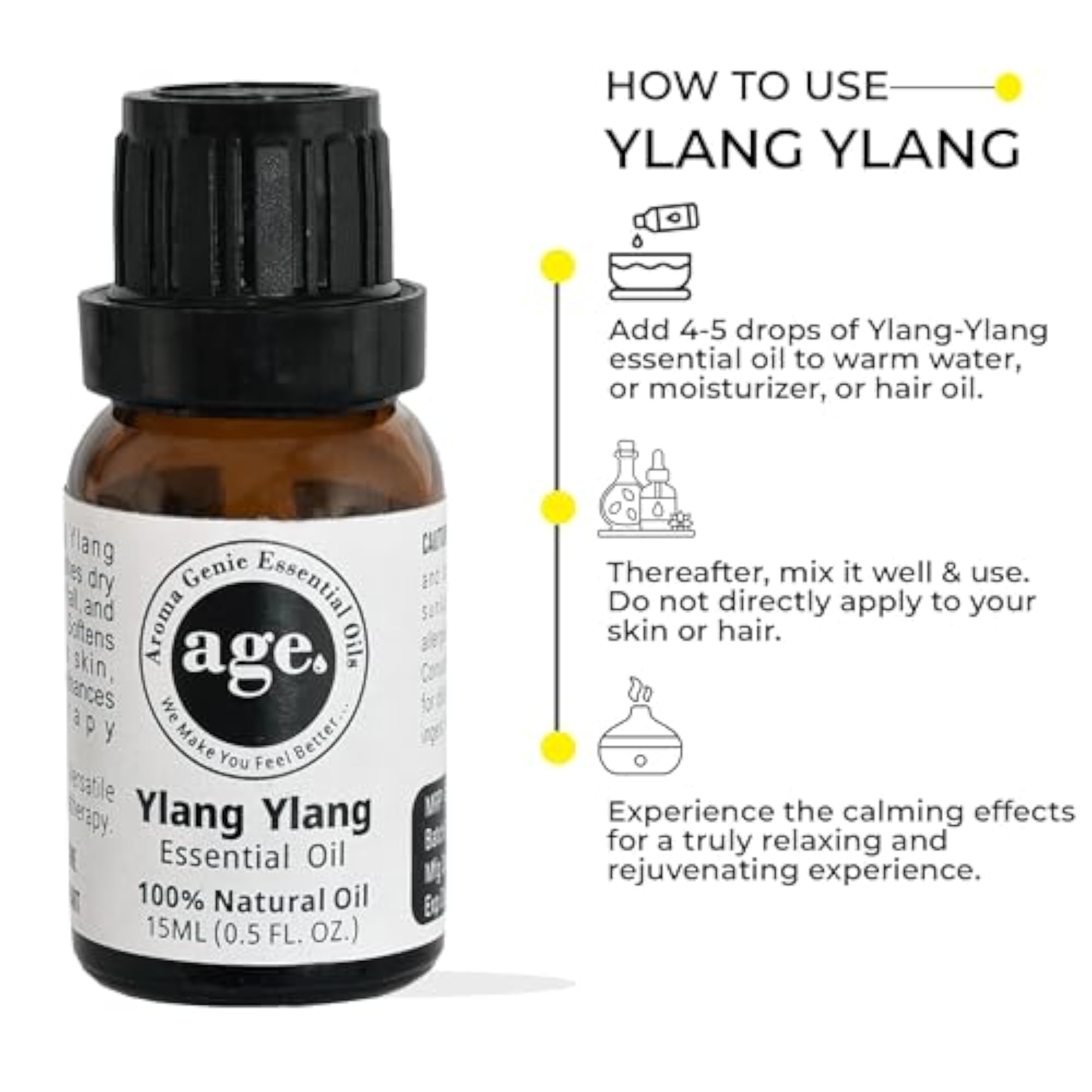 Aroma Genie Ylang Ylang & Tea Tree Essential Oil Combo, 15ml Each