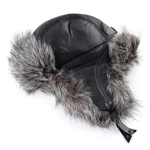 Chapka hiver unisexe bonnet de trappeur russe chaud et coupe-vent