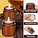 Zhehao 24 Pcs Glass Candle Jars with Lids Bulk, Round Empty Candle Container Tins, Dishwasher Safe and Leakproof DIY Crafts(Amber,Gold,4 oz)