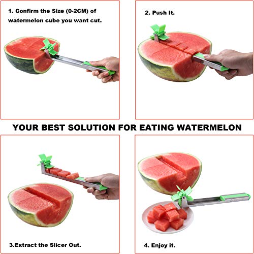 Yueshico Stainless Steel Watermelon Slicer Cutter Knife Corer Fruit Vegetable Tools Kitchen Gadgets With Melon Baller Scoop Extra #TOP3