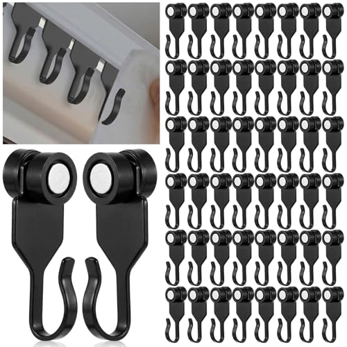 AceOrbit 50 Pcs Gazebo Curtain Hooks Spring Steel Metal Slide