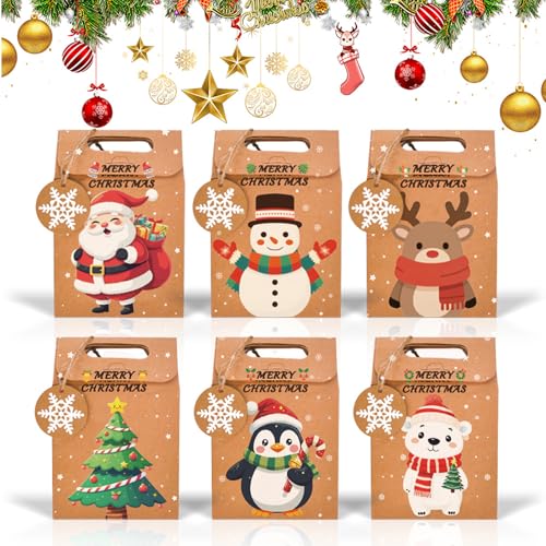 Lot de 24 sacs cadeaux de Noël à remplir, calendrier de l'Avent à remplir, sacs cadeaux de Noël, sacs de calendrier de l'Avent pour petits cadeaux de Noël, bonbons, biscuits
