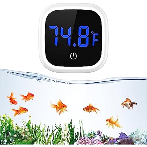 ORIA Digital Aquarium Thermometer with LED Display Cover