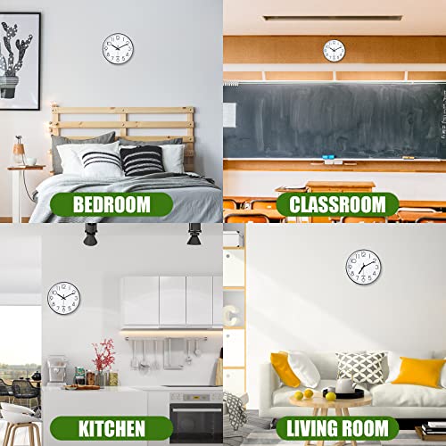 12 Inch Non-Ticking Wall Clock for Home and Office