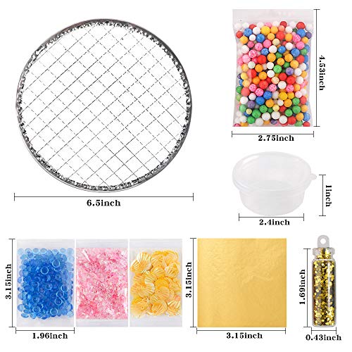 Holicolor 110pcs Slime Add Ins Slime Making Supplies Kit Include Foam Balls, Fishbowl Beads, Glitter Sequins Accessories, Shells, Candy Slime Charms, Slime Containers for Slime Party for Girls Boys