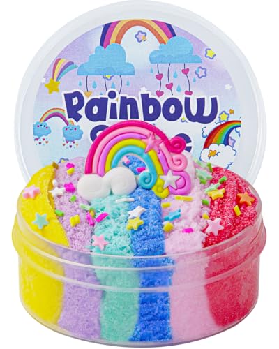 Rainbow Cloud Slime - Super Soft and Non-Sticky Premade...