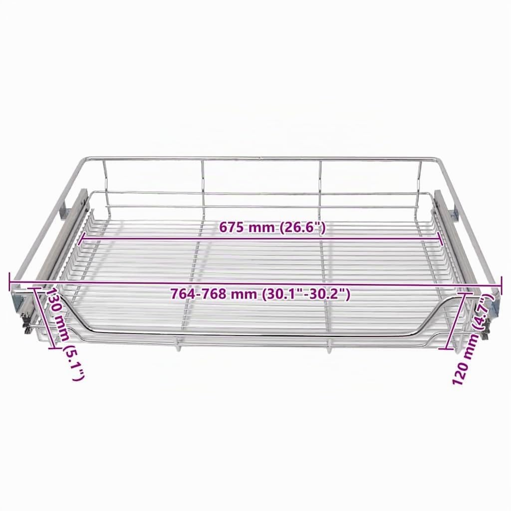 vidaXL 2x Einbauschublade Teleskopschublade Korbauszug Küchenschrank 80 cm
