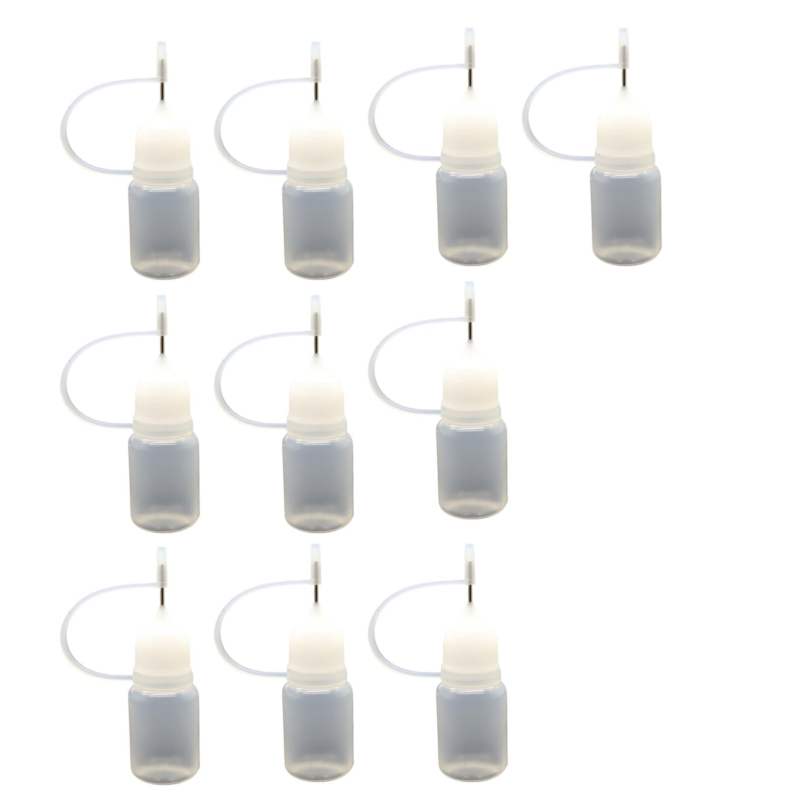 RAFGALDEX Precisions Tip Applicator Bottles 5 / 10ml Needle Tip Squeeze Glues Bottles for Paint Quilling Craft, Liquid Dropper Needle Glues Squeeze Bottle