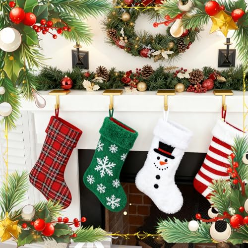 Support de chaussettes de Noël robuste anti-chute pour cheminée x4 - 8