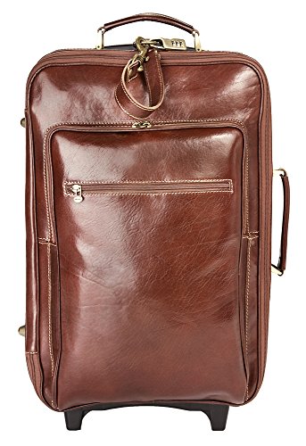 Preisvergleich Produktbild Piké Reise Trolley Echt Leder braun Herren, Damen - 016586